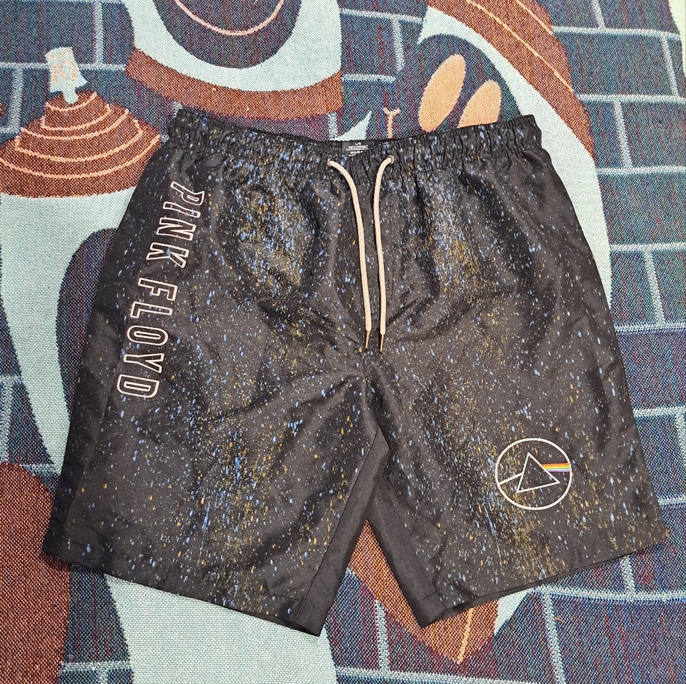 🌈PINK FLOYD OFFICIAL MERCH SWIM SHORTS-L